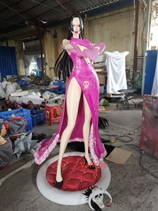 Statue d'anime Luffy classique, chapeau de paille, chemise rouge, <span class=keywords><strong>short</strong></span> <span class=keywords><strong>bleu</strong></span>, sculpture en résine pour magasin d'anime, décoration de man cave, objet de collection - Product Image 6