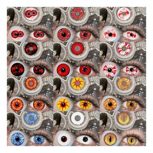 Lentilles <span class=keywords><strong>de</strong></span> <span class=keywords><strong>contact</strong></span> souples au design original pour <span class=keywords><strong>Halloween</strong></span>, effet Sharingan, avec 38% <span class=keywords><strong>d</strong></span>'hydratation - Deux pièces - Product Image 2