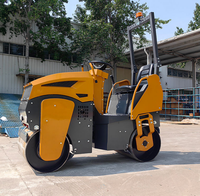 Rouleau compresseur routier à tambour simple ou double de 1 tonne, 1,5 tonne, 2 tonnes, 3 tonnes, auto-propulsé, à marche arrière, vibratoire