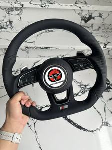 Volant multifonction en cuir perforé confortable pour <span class=keywords><strong>Audi</strong></span> EV <span class=keywords><strong>E</strong></span>-<span class=keywords><strong>tron</strong></span> <span class=keywords><strong>GT</strong></span> Q4 <span class=keywords><strong>E</strong></span>-<span class=keywords><strong>tron</strong></span>, volant de modification LHC - Product Image 2