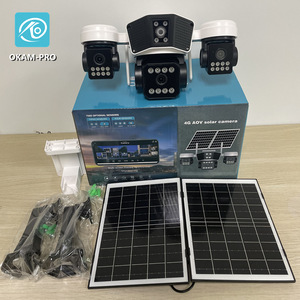 Okampro 4G Solar Camera AOV-V4D26 12.8mm Sensor Full Color PTZ Outdoor Security <b>System</b> With Cloud Storage And Voice <b>Intercom</b> - Product Image 1
