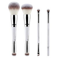 Pinceau à poudre, pinceau à fond de teint, pinceau à fard à paupières, pinceau à sourcils, outils de beauté multifonctionnels à motif marbre simple ou double, maintenant disponible