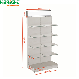 Étagère de présentation blanche moderne en acier pour supermarché, avec support renforcé pour magasin - Product Image 6