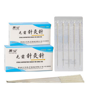 Jarum Akupunktur Steril Sekali Pakai dengan Gagang Perak untuk Terapi Akupunktur TCM - Product Image 1