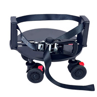 Base Universal para Carrito de Golf con 4 Ruedas Giratorias de 360 Grados, Sistema de Frenos, Ligera (3.0 kg), para Bolsas de Golf de 5 a 9.5 Pulgadas