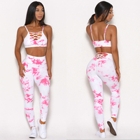 Logo personnalisé femmes Sport vêtements dames salle de Sport Fitness vêtements actifs taille haute pantalon 2 pièces ensemble sans couture Yoga ensemble