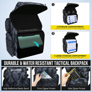 Mochila de Pesca Resistente al Agua de 45L con Portacañas y Nevera, Bolsa Táctica Grande para Aparejos de Pesca al Aire Libre - Product Image 6