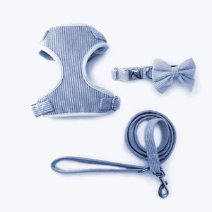 Harnais pour chien personnalisé, veste en coton, velours côtelé et polyester, harnais et laisse réglables pour chiens de grande taille - Product Image 2