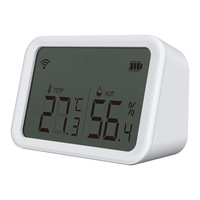 Thermomètre hygromètre intelligent Tuya Apple Home NAS-TH02B ZigBee WiFi avec batterie intégrée sécurisée, capteur de temps pour chambre de bébé, fonction OTA intelligente pour la maison