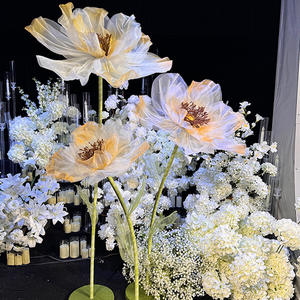 Accesorios DE BODA Halo Flores de seda teñidas Guías de escenario Decoraciones creativas para ventanas Arreglos de decoraciones de boda - Product Image 4