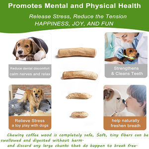 Personalizzato di fabbrica naturale durevole in legno di caffè cane bastone giocattolo interattivo denti puliti indistruttibile giocattolo per cani da masticare - Product Image 4