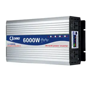 Toptan çin yüksek kaliteli off-grid 6000w 12v24v24vdc AC dönüştürücü LCD ekran güç kaynağı saf sinüs dalga invertör