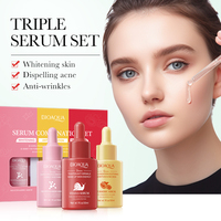 Etiqueta privada OEM BIOAQUA Caracol Nicotinamida Cúrcuma Conjunto de suero facial Cuidado DE LA PIEL Hidratante profundo Ilumina el tono de la piel