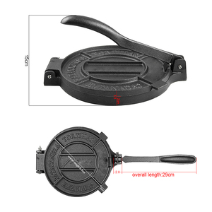 Presse à tortilla Tawa en <span class=keywords><strong>fonte</strong></span> pré-assaisonnée de 10 pouces et machine à rôtir au four à gaz et à induction sûrs prêts pour la cuisson et l'utilisation en cuisine - Product Image 6