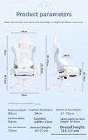 Chaise d'ordinateur à hauteur réglable, chaise ergonomique pour la maison, la chambre, le bureau, la salle de jeux