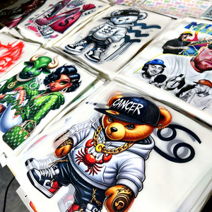 Diseño de Moda de Reina Oso Negra en Serigrafía, Parches Termoadhesivos DTF <span class=keywords><strong>para</strong></span> <span class=keywords><strong>Ropa</strong></span>, Pegatina de Transferencia de Vinilo - Product Image 1