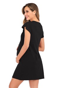 Encaje Patchwork multifuncional madre <span class=keywords><strong>lactancia</strong></span> embarazada elástico comodidad algodón vestido de maternidad para mujeres - Product Image 2