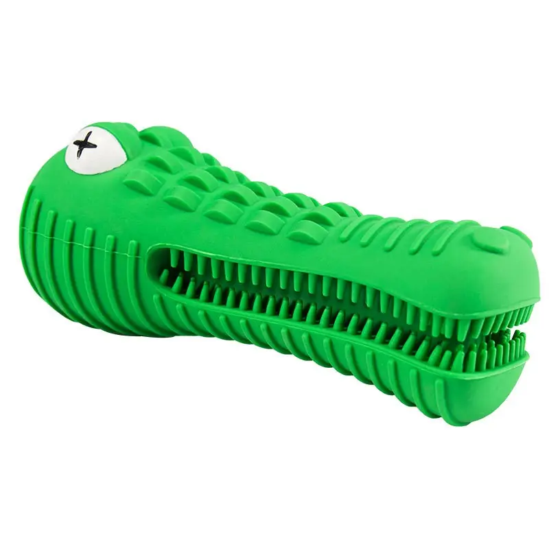 Sıcak satış çevre dostu kauçuk sesli evcil hayvan oyuncağı diş temizleme dayanıklı yumuşak interaktif köpek çiğneme oyuncakları
