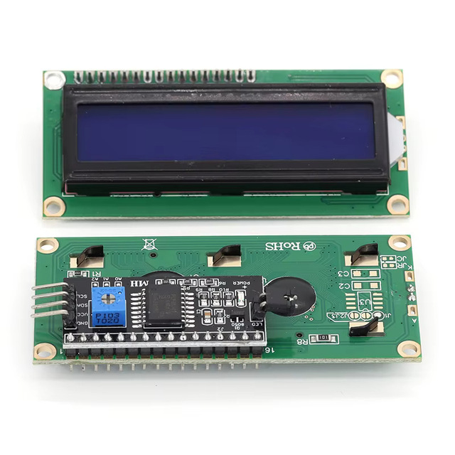 EParthub Blue 1602 LCD Display 5V, White Font, White Backlight, 16*2 Characters, I2C Adapter Optional