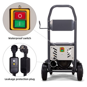 Idropulitrice Elettrica Portatile da 2.8KW, Macchina per Pulizia Industriale ad Alta Pressione con Ruote per Auto, Patio e Pavimenti - Product Image 3