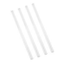 JM Pailles en verre Pailles à boire réutilisables Pailles à smoothie & 4 pailles courbées & 4 pailles droites