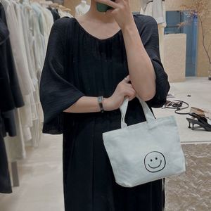 Durable Eco-Friendly <b>Canvas</b> Tote <b>Bag</b> with Minimalist Design Letter Pattern Long Handle Handheld and Portable for Daily Use - Product Image 4