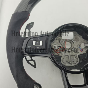 พวงมาลัยคาร์บอนไฟเบอร์อัลคันทาร่า LED รุ่นยอดนิยมสำหรับรถยนต์ Volkswagen VW GTI7 Golf MK7 - Product Image 5