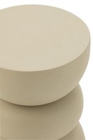 Table d'appoint unique - Métal - Taupe mat - Parfaite pour l'intérieur et l'extérieur, table d'appoint, table de chevet