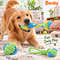 Jouet en corde nouée résistant à la mastication, vente en gros, personnalisé, durable, écologique, interactif, pour chats et chiens