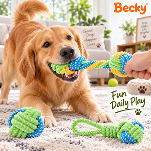 Jouet en corde nouée résistant à <span class=keywords><strong>la</strong></span> mastication, vente en gros, personnalisé, durable, écologique, interactif, pour chats et chiens - Product Image 4