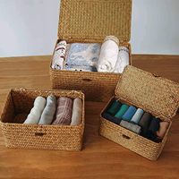 Nouvelle Collection : Boîte Cadeau en Herbe Tressée pour Maquillage, Rangement, Mariage, Emballage de Fêtes et Souvenirs