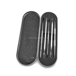 5 Buah Kit Jarum Wajah Baja Tahan Karat Perak Emas Alat Ekstraktor Penghilang Jerawat & Komedo untuk Perawatan Wajah - Product Image 4