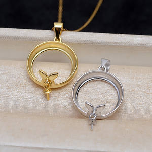 Collier à double perle en argent S925 Wenchi 19846 15.5 Perle Accessoire DIY Composants de bijoux vides Chine - Product Image 5