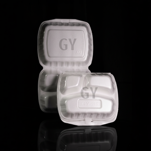 Caja para Alimentos, Caja Rectangular de Tres Compartimentos, Caja para Desayuno, Caja para Comida Rápida, Contenedor Desechable de Espuma para Alimentos, Caja para Almuerzo, Caja de Espuma - Product Image 5