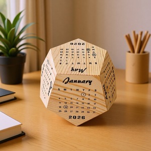 ปฏิทินตั้งโต๊ะไม้ 2026 ปฏิทินตั้งโต๊ะตลอดกาลสำหรับสำนักงานตกแต่งเดสก์ท็อปที่บ้านของขวัญเล็กๆ น้อยๆ - Product Image 1