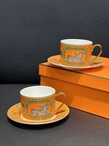 Best-selling Luxury Living Room Eco-Friendly Bone China Ceramic Coffee Cup and Saucer <b>Gift</b> <b>Box</b> - Product Image 2