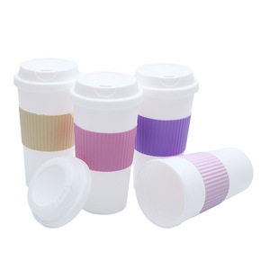 Shang Kou Ai Plastic Drinking Cup 500Ml Double Layer Reusable Travel Coffee Cup For Outdoor Use - Product Image 3
