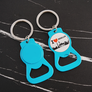 Diseño de fábrica, logotipo personalizado de la empresa, nombre, sublimación, recuerdo, Abrebotellas de Metal epoxi, llavero, barra de cerveza, llavero - Product Image 2