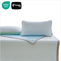 Drap plat rafraîchissant en soie glacée Ice Bean pour l'été, anti-boulochage, housse de matelas rafraîchissante lavable