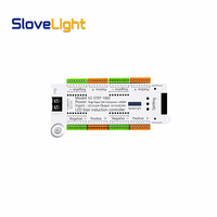 Lampes LED pour escaliers, 32 canaux, contrôleur de capteur de mouvement PIR, bande de contrôle d'induction automatique pour marches d'escalier, DC12V/24V
