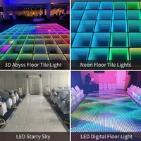Magnétique 3d Lumière Infinity Miroir Affichage Vidéo Discothèque Pixel Rgb Portable Verre Disco Night Club Dmx Couleur Led Piste de Danse