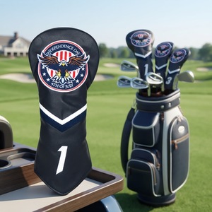 Housse <span class=keywords><strong>de</strong></span> tête <span class=keywords><strong>de</strong></span> club <span class=keywords><strong>de</strong></span> <span class=keywords><strong>golf</strong></span> en cuir PU souple avec broderie personnalisée Aigle, design OEM, pour driver 460CC - Product Image 4
