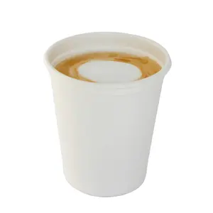 일회용 종이컵 퇴비화 사탕수수 섬유 물컵 생분해성 12 온스 뚜껑이 있는 바가스 커피컵