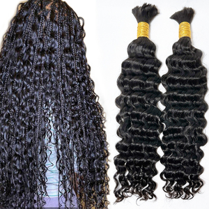 Extensiones de Cabello Humano Remy Brasileño al por Mayor, Ondulado Profundo, Doble Trama, Rizado, Virgen, Todos los Colores para Trenzar - Product Image 5