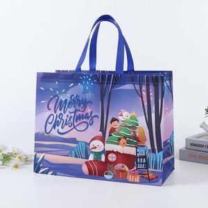 Wholesale Eco-Friendly Non-Woven Xmas <b>Bags</b> - Reusable <b>Gift</b>/Shopping <b>Bags</b> with Santa Prints, Bulk Order for Retailers - Product Image 4