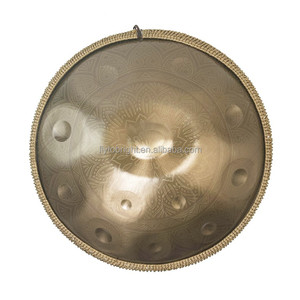 <span class=keywords><strong>Tambor</strong></span> de Mano Gold Steelpan, Handpan Mandala de 22 Pulgadas y 12 Notas, Handpan de Dibujos Animados con Bolsa y Soporte - Product Image 1