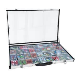 Boîte de présentation portable en aluminium pour salons professionnels - Boîte à effets de <span class=keywords><strong>ombre</strong></span> légère de 16 po x 27 po pour bijoux, épingles, photos et cartes à collectionner - Product Image 1