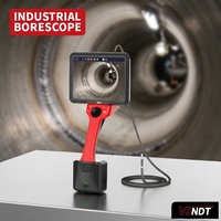 Vidéoscope industriel 360 °   Sonde articulée de 6 mm, écran tactile de 8 pouces, étanche IP67, reconnaissance des défauts par IA pour l'inspection des soudures
