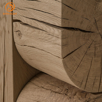 Table console carrée en bois massif moderne, base en bois de tronc d'arbre, sculpture élégante