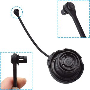 1H0201553B ฝาล็อค1J0201550A ฝาถังน้ำมันเชื้อเพลิงสำหรับ Volkswagen Audi Skoda Seat Black - Product Image 2